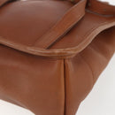 Coach Backpack Leather Brown Gold Auth am9891-16