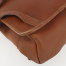 Coach Backpack Leather Brown Gold Auth am9891-17