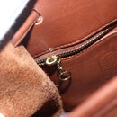 Coach Backpack Leather Brown Gold Auth am9891-18