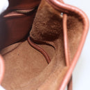 Coach Backpack Leather Brown Gold Auth am9891-19