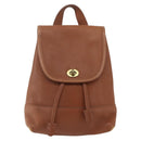 Coach Backpack Leather Brown Gold Auth am9891-13