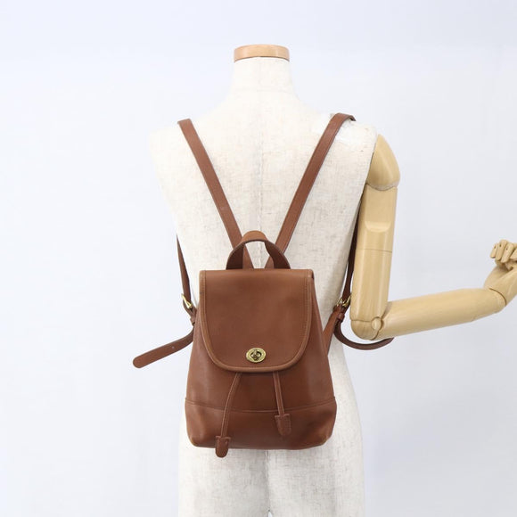 Coach Rucksack Leder Braun Gold Original am9891