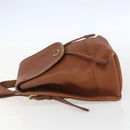 Coach Backpack Leather Brown Gold Auth am9891-3