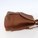 Coach Backpack Leather Brown Gold Auth am9891-4