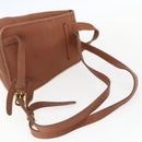 Coach Backpack Leather Brown Gold Auth am9891-8