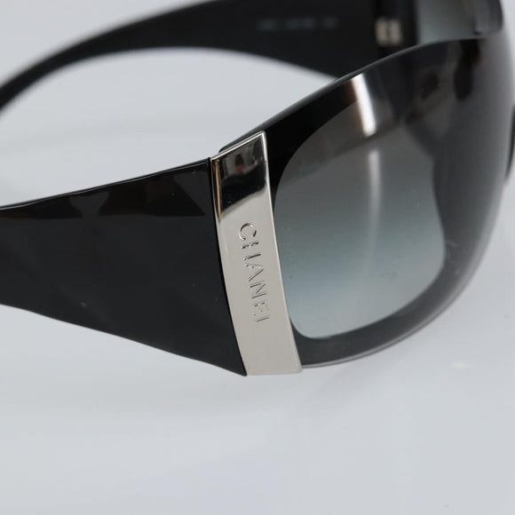 CHANEL Sunglasses plastic Black CC Auth am9892