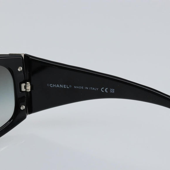 CHANEL Sunglasses plastic Black CC Auth am9892