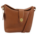 Coach Shoulder Bag Leather Brown Gold Auth am9893-1