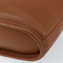 Coach Shoulder Bag Leather Brown Gold Auth am9893-10