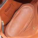 Coach Shoulder Bag Leather Brown Gold Auth am9893-17