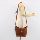 Coach Shoulder Bag Leather Brown Gold Auth am9893-22