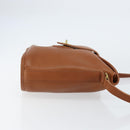 Coach Shoulder Bag Leather Brown Gold Auth am9893-4