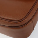 Burberrys Shoulder Bag Leather Gold Brown Auth am9896-10