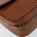 Burberrys Shoulder Bag Leather Gold Brown Auth am9896-11