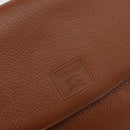 Burberrys Shoulder Bag Leather Gold Brown Auth am9896-14