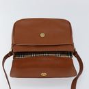 Burberrys Shoulder Bag Leather Gold Brown Auth am9896-15