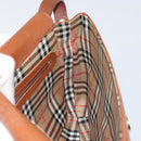 Burberrys Shoulder Bag Leather Gold Brown Auth am9896-17