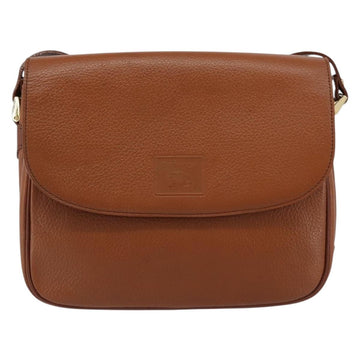 Burberrys Shoulder Bag Leather Gold Brown Auth am9896 - 0