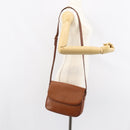 Burberrys Shoulder Bag Leather Gold Brown Auth am9896-22