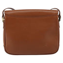 Burberrys Shoulder Bag Leather Gold Brown Auth am9896-3