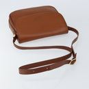 Burberrys Shoulder Bag Leather Gold Brown Auth am9896-7