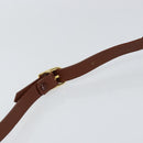 Burberrys Shoulder Bag Leather Gold Brown Auth am9896-8