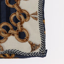 FENDI 2 Pieces Set Scarf Cotton Navy Bordeaux Auth am9897-10