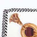 FENDI 2 Pieces Set Scarf Cotton Navy Bordeaux Auth am9897-12