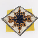 FENDI 2 Pieces Set Scarf Cotton Navy Bordeaux Auth am9897-13