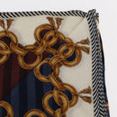 FENDI 2 Pieces Set Scarf Cotton Navy Bordeaux Auth am9897-3