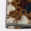 FENDI 2 Pieces Set Scarf Cotton Navy Bordeaux Auth am9897-4