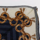 FENDI 2 Pieces Set Scarf Cotton Navy Bordeaux Auth am9897-8