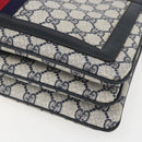 GUCCI GG Supreme Sherry Line Shoulder Bag PVC Red Navy 41 02 013 Auth am9899-9