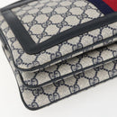 GUCCI GG Supreme Sherry Line Shoulder Bag PVC Red Navy 41 02 013 Auth am9899-14