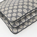 GUCCI GG Supreme Sherry Line Shoulder Bag PVC Red Navy 41 02 013 Auth am9899-16