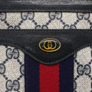 GUCCI GG Supreme Sherry Line Shoulder Bag PVC Red Navy 41 02 013 Auth am9899-17