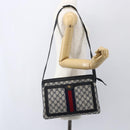 GUCCI GG Supreme Sherry Line Shoulder Bag PVC Red Navy 41 02 013 Auth am9899-26