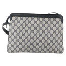 GUCCI GG Supreme Sherry Line Shoulder Bag PVC Red Navy 41 02 013 Auth am9899-2