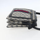 GUCCI GG Supreme Sherry Line Shoulder Bag PVC Red Navy 41 02 013 Auth am9899-4