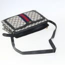 GUCCI GG Supreme Sherry Line Shoulder Bag PVC Red Navy 41 02 013 Auth am9899-7