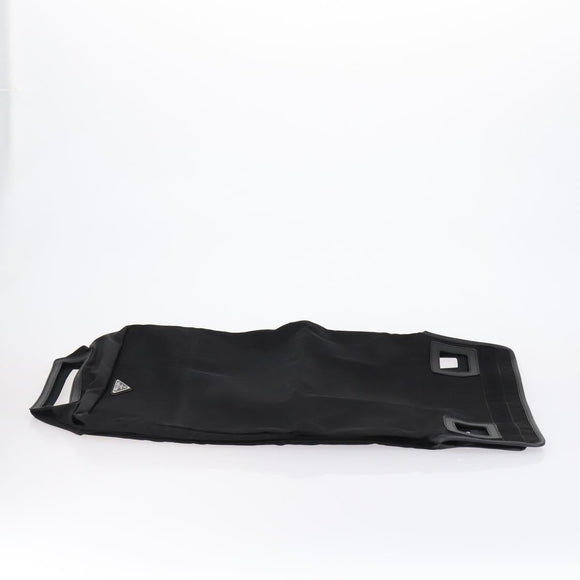 PRADA Carry Case Cover Set Nylon Black Silver Auth am9905