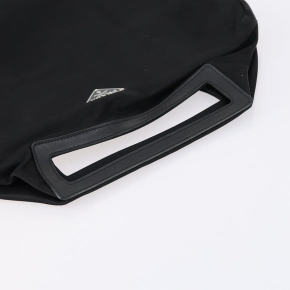 PRADA Carry Case Cover Set Nylon Black Silver Auth am9905