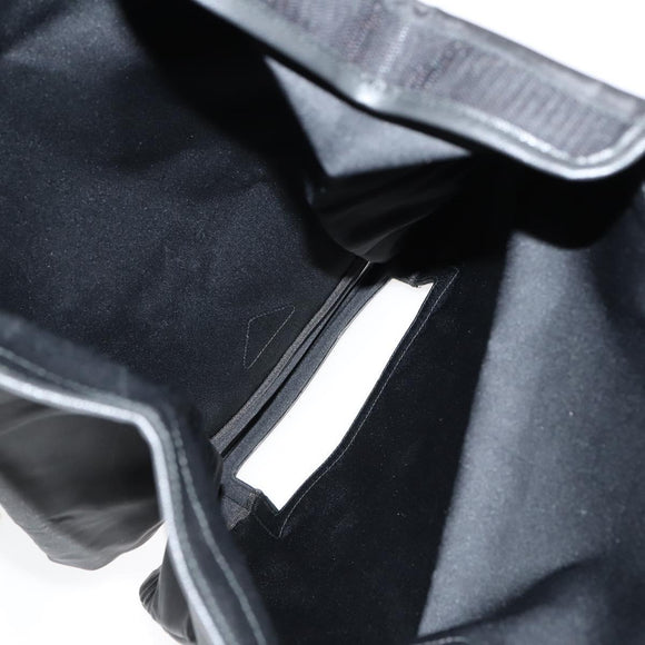 PRADA Carry Case Cover Set Nylon Black Silver Auth am9905