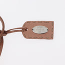 FENDI selleria Mini Tote Bag Leather Beige Silver Auth am9906-14