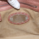 FENDI selleria Mini Tote Bag Leather Beige Silver Auth am9906-15