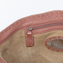 FENDI selleria Mini Tote Bag Leather Beige Silver Auth am9906-19