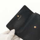 CHANEL Wallet Calf Skin Black Gold CC Auth am9909V-13