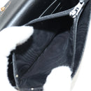 CHANEL Wallet Calf Skin Black Gold CC Auth am9909V-17