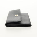 CHANEL Wallet Calf Skin Black Gold CC Auth am9909V-4