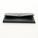 CHANEL Wallet Calf Skin Black Gold CC Auth am9909V-7